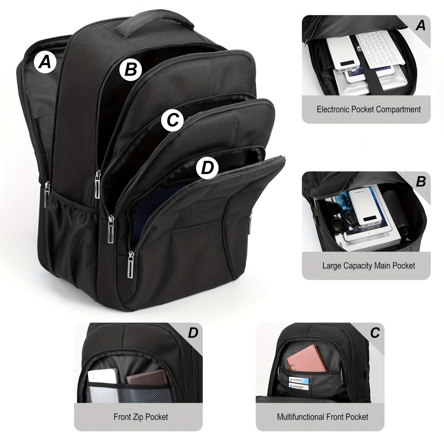 Schulrucksack mit großer Kapazität und Laptopfach - REDON