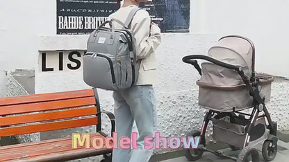 Baby-Wickeltasche mit großer Kapazität, tragbarer Rucksack - LIVRY
