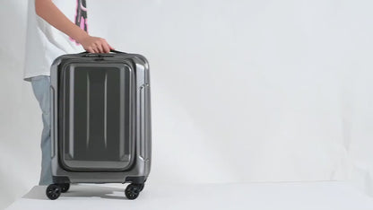 Hartschalenkoffer mit Vorderfach und USB-Ladeanschluss - GARBER