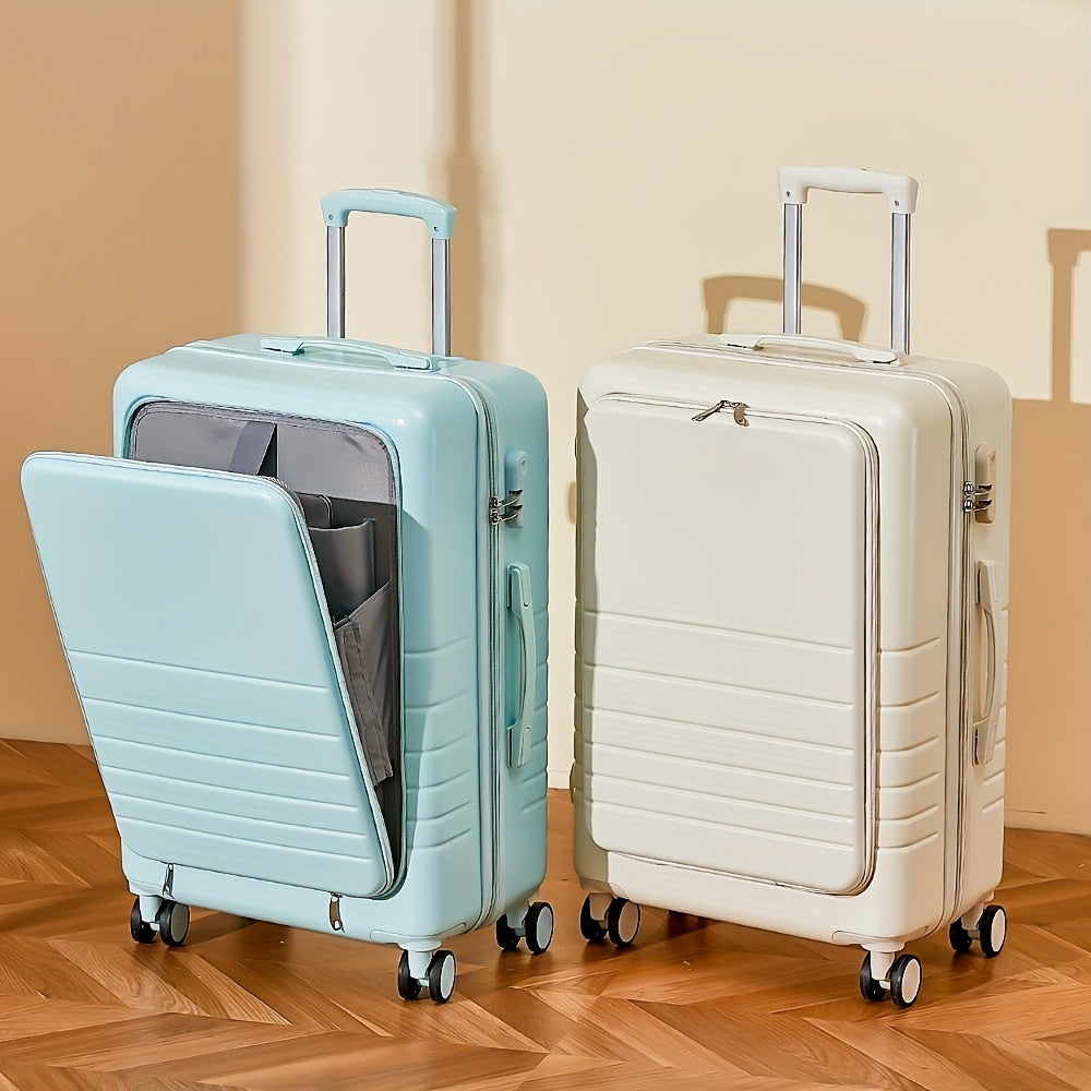 Koffer mit Frontfach für Laptop, Spinner-Räder, Passwort - WAGONER